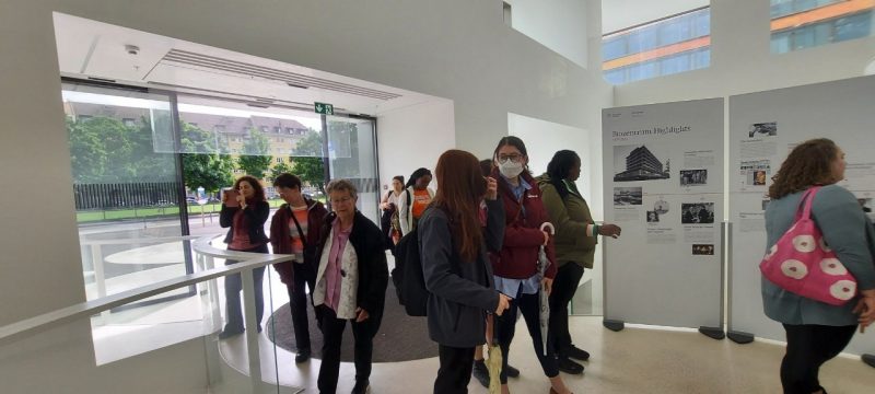 Image 4. Mary attending a tour of the University of Basel’s newly constructed Biozentrum, a leading, worldwide institute for molecular and biomedical research.