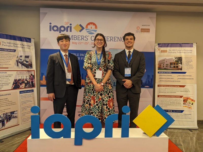 Image 1. Saewhan Kim (Ph.D.), Mary Paz Alvarez (Ph.D.) and Sean Hobbs (Masters) at the 31st IAPRI Members Conference in May 2023.